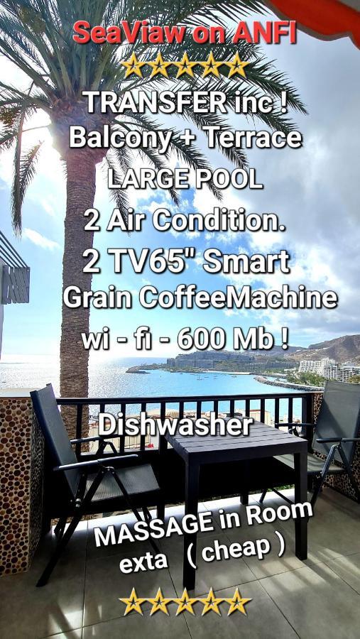 Deluxe Seaview-Sunsets !Transfe-R Inc! Pool,2Aircond,2Tv65",600Mb Dishwasher,,2 Beaches,Anfi-View Patalavaca Exterior photo